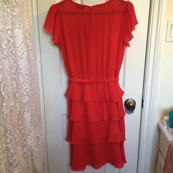 Coral the house of nu-mode ruffle dress with belt - Picture 6 of 7